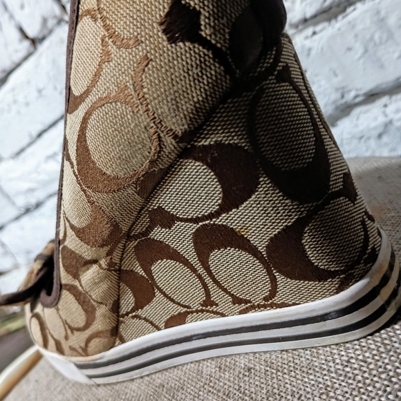 Coach wedges, size 7, tan & brown - Picture 2 of 4